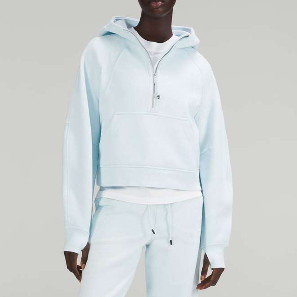 Lululemon scuba oversized half zip hoodie - powder blue